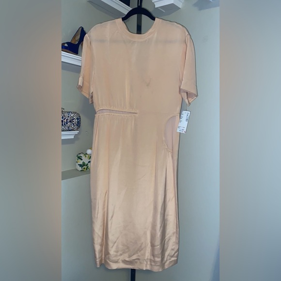 Sportmax Satin Blouse Midi Dress - Cream - Picture 2 of 8